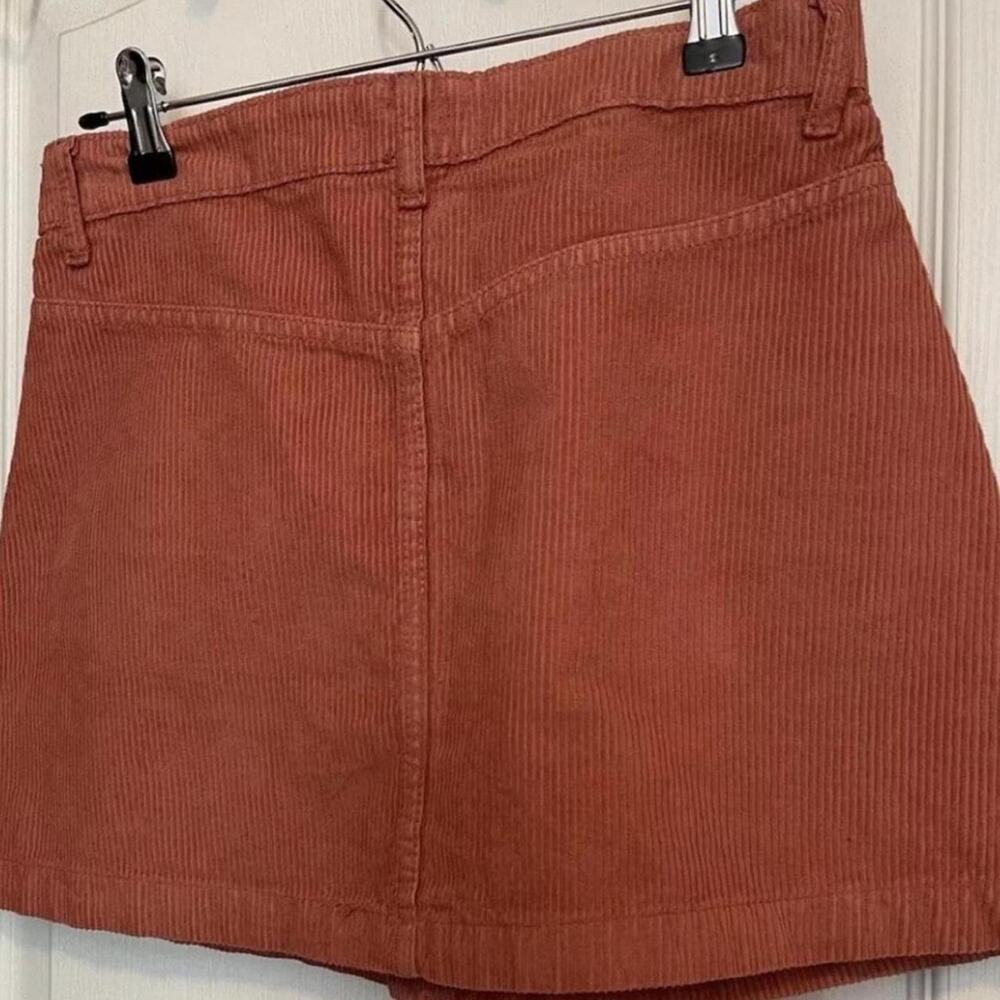 Free People orange corduroy mini skirt Size 2 - Picture 5 of 6